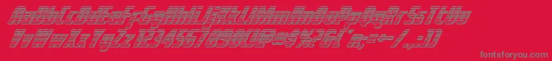 Voyagefantgchrome Font – Gray Fonts on Red Background
