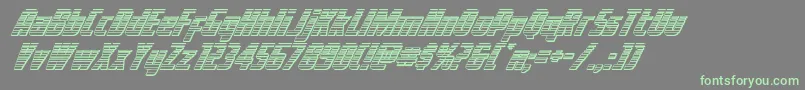 Шрифт Voyagefantgchrome – зелёные шрифты на сером фоне