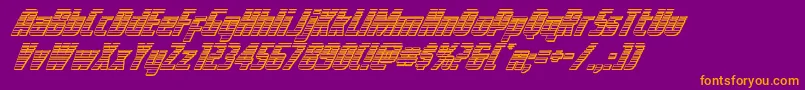 Voyagefantgchrome Font – Orange Fonts on Purple Background