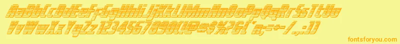 Voyagefantgchrome Font – Orange Fonts on Yellow Background