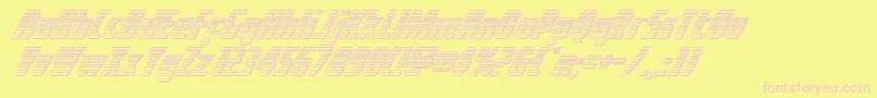 Voyagefantgchrome Font – Pink Fonts on Yellow Background