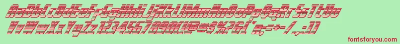 Voyagefantgchrome Font – Red Fonts on Green Background