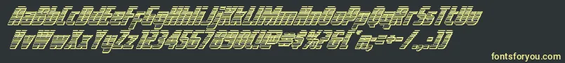 Voyagefantgchrome Font – Yellow Fonts on Black Background