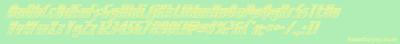 Voyagefantgchrome Font – Yellow Fonts on Green Background