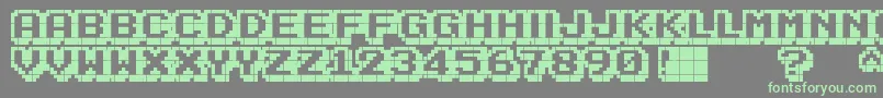 KarmaticArcade Font – Green Fonts on Gray Background