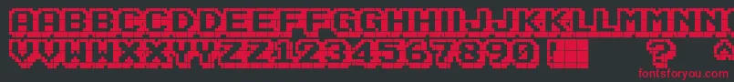 KarmaticArcade Font – Red Fonts on Black Background