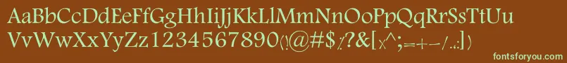 MotkenKTabassom Font – Green Fonts on Brown Background