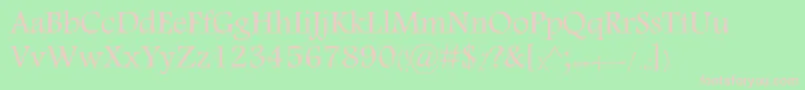 MotkenKTabassom-Schriftart – Rosa Schriften auf grünem Hintergrund