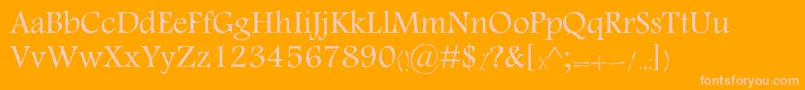 MotkenKTabassom Font – Pink Fonts on Orange Background