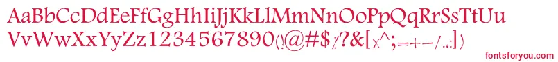 MotkenKTabassom Font – Red Fonts on White Background