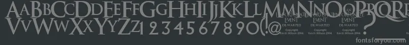 Шрифт Anunedw – серые шрифты на чёрном фоне