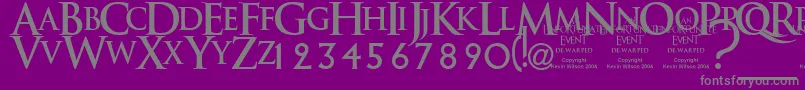 Anunedw Font – Gray Fonts on Purple Background