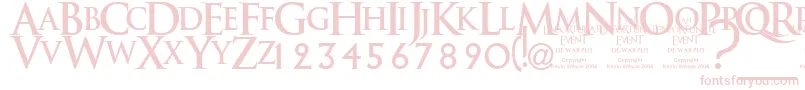 Anunedw-Schriftart – Rosa Schriften auf weißem Hintergrund