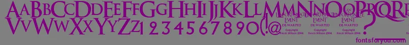 Anunedw Font – Purple Fonts on Gray Background