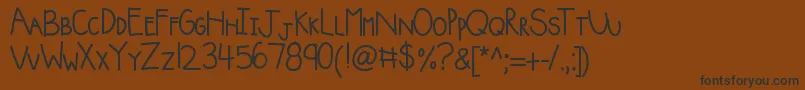 Kbsquishyblanket Font – Black Fonts on Brown Background