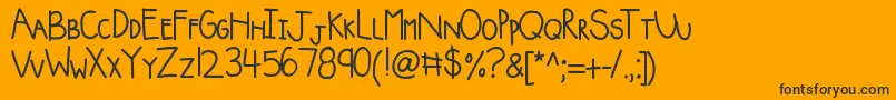 Kbsquishyblanket Font – Black Fonts on Orange Background