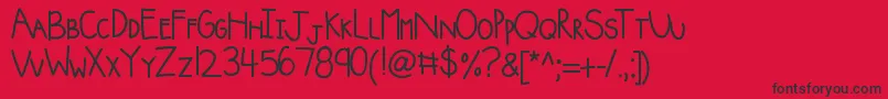 Kbsquishyblanket Font – Black Fonts on Red Background