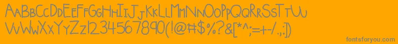 Kbsquishyblanket Font – Gray Fonts on Orange Background