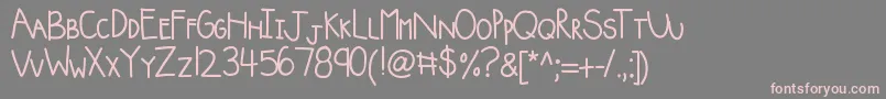 Kbsquishyblanket Font – Pink Fonts on Gray Background