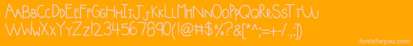 Kbsquishyblanket Font – Pink Fonts on Orange Background