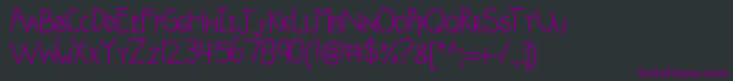 Kbsquishyblanket Font – Purple Fonts on Black Background