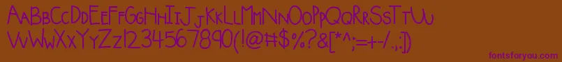 Kbsquishyblanket Font – Purple Fonts on Brown Background