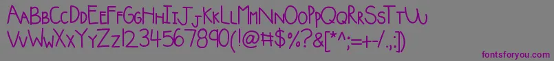 Kbsquishyblanket Font – Purple Fonts on Gray Background