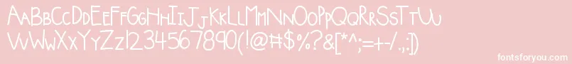 Kbsquishyblanket Font – White Fonts on Pink Background
