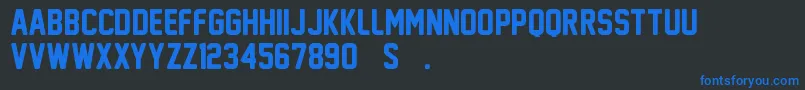 NewAthleticM54 Font – Blue Fonts on Black Background