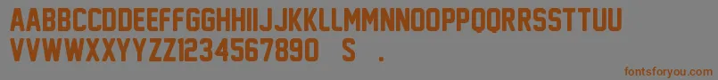 NewAthleticM54-Schriftart – Braune Schriften auf grauem Hintergrund