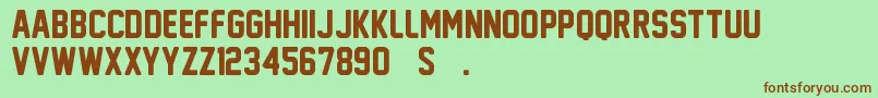 NewAthleticM54 Font – Brown Fonts on Green Background