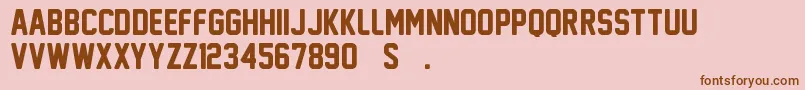 NewAthleticM54 Font – Brown Fonts on Pink Background