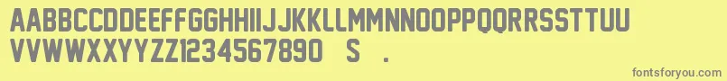 NewAthleticM54 Font – Gray Fonts on Yellow Background