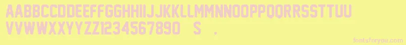 NewAthleticM54 Font – Pink Fonts on Yellow Background