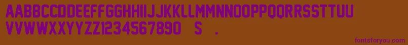 NewAthleticM54 Font – Purple Fonts on Brown Background