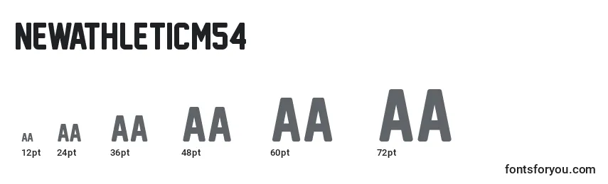 NewAthleticM54 Font Sizes