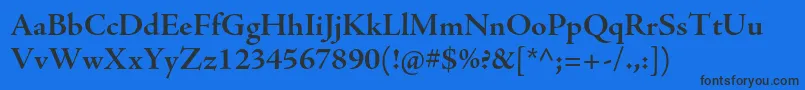 AjensonproBoldsubh Font – Black Fonts on Blue Background