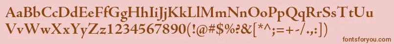 AjensonproBoldsubh Font – Brown Fonts on Pink Background