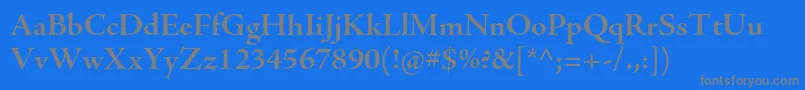AjensonproBoldsubh Font – Gray Fonts on Blue Background