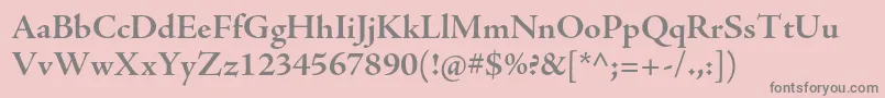 AjensonproBoldsubh Font – Gray Fonts on Pink Background