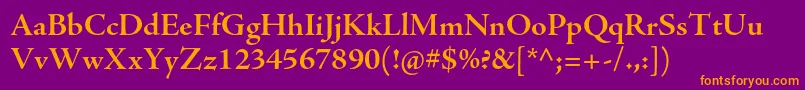 AjensonproBoldsubh Font – Orange Fonts on Purple Background