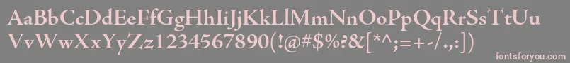 AjensonproBoldsubh Font – Pink Fonts on Gray Background