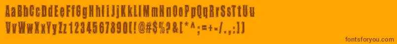 Takapiru2 Font – Brown Fonts on Orange Background