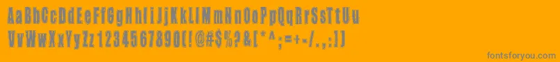 Takapiru2-Schriftart – Graue Schriften auf orangefarbenem Hintergrund