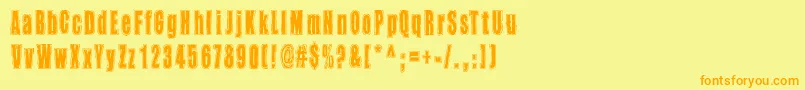 Takapiru2 Font – Orange Fonts on Yellow Background