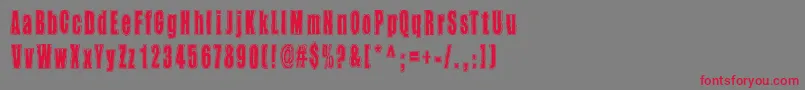 Takapiru2 Font – Red Fonts on Gray Background