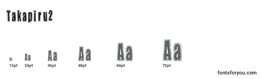 Размеры шрифта Takapiru2