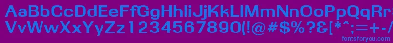 Obbsidda Font – Blue Fonts on Purple Background