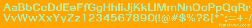 Obbsidda Font – Green Fonts on Orange Background