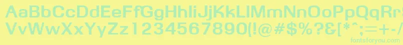 Obbsidda Font – Green Fonts on Yellow Background